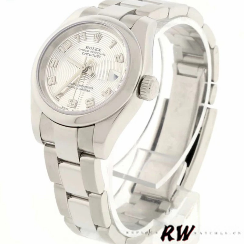 Rolex Datejust 179160 Concentric Circle Silver Dial 26MM Lady Replica Watch - QualitySwissReplica