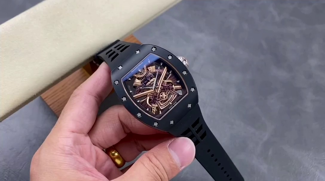 Richard Mille RM47 Edition Tourbillon Skeleton Black Ceramic Casing Watch - QualitySwissReplica