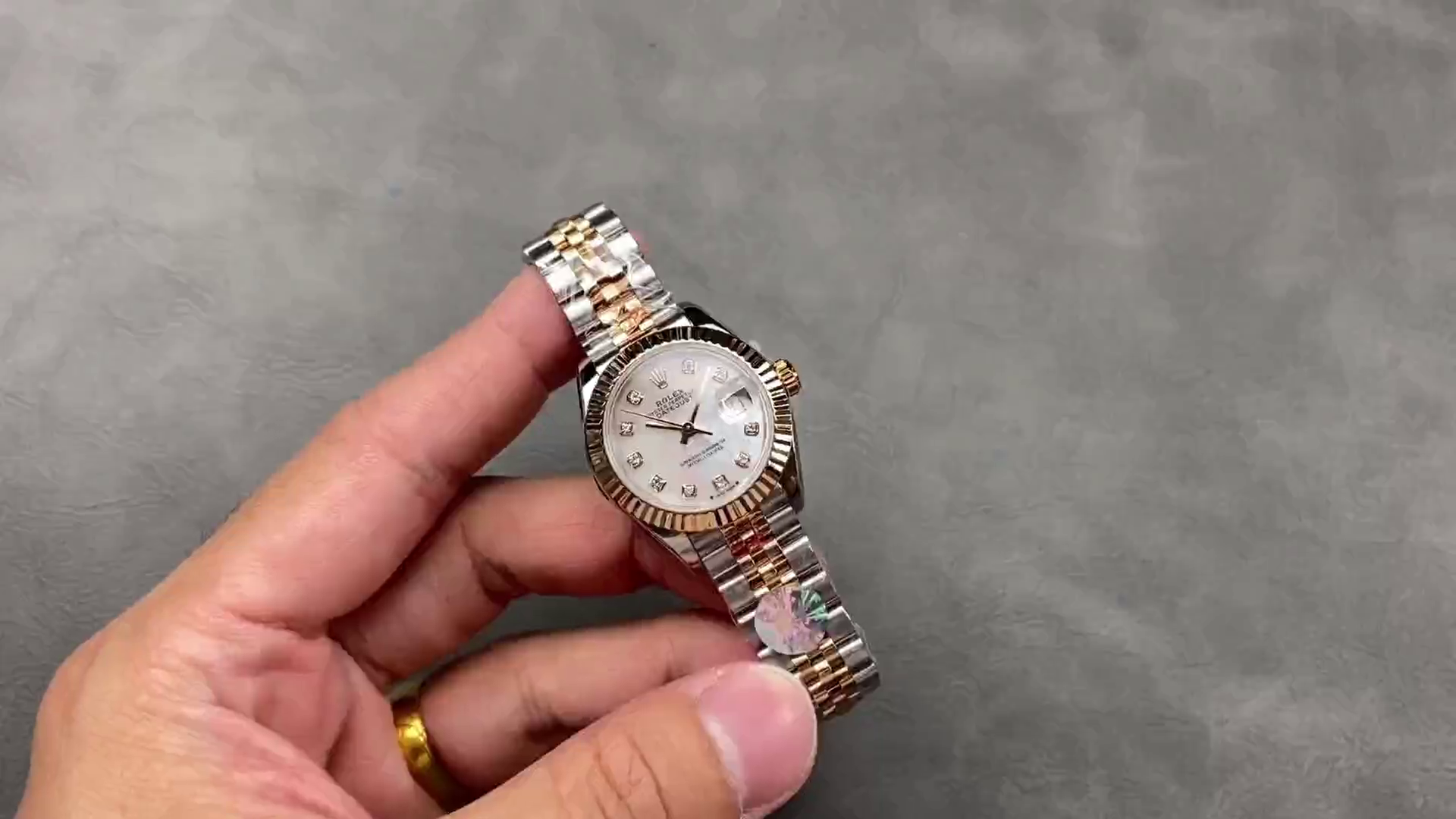 Rolex Datejust 28mm Stainless Steel and Everose Gold 279171 0013 Mop Diamond Jubilee - QualitySwissReplica