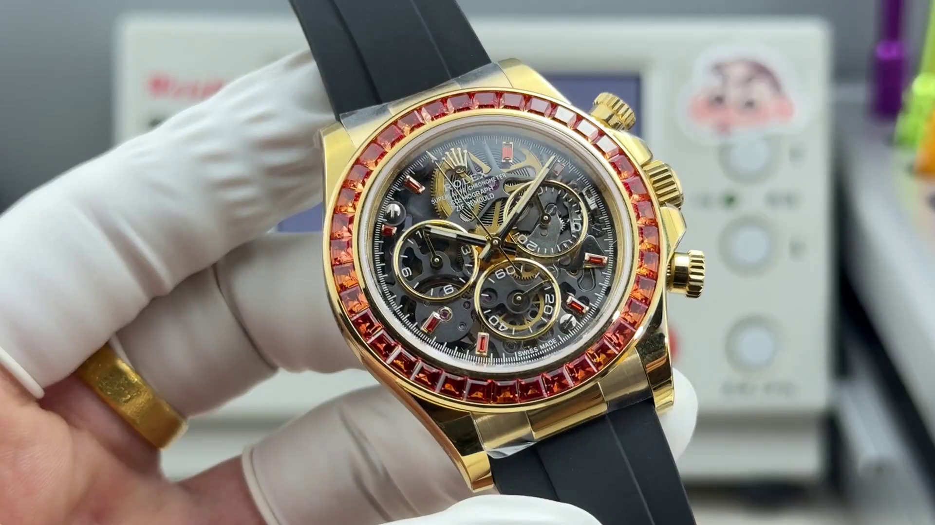 1:1 Clone Rolex Daytona Cosmograph Sapphire Bezel 116588SACO Skeleton Dial - QualitySwissReplica