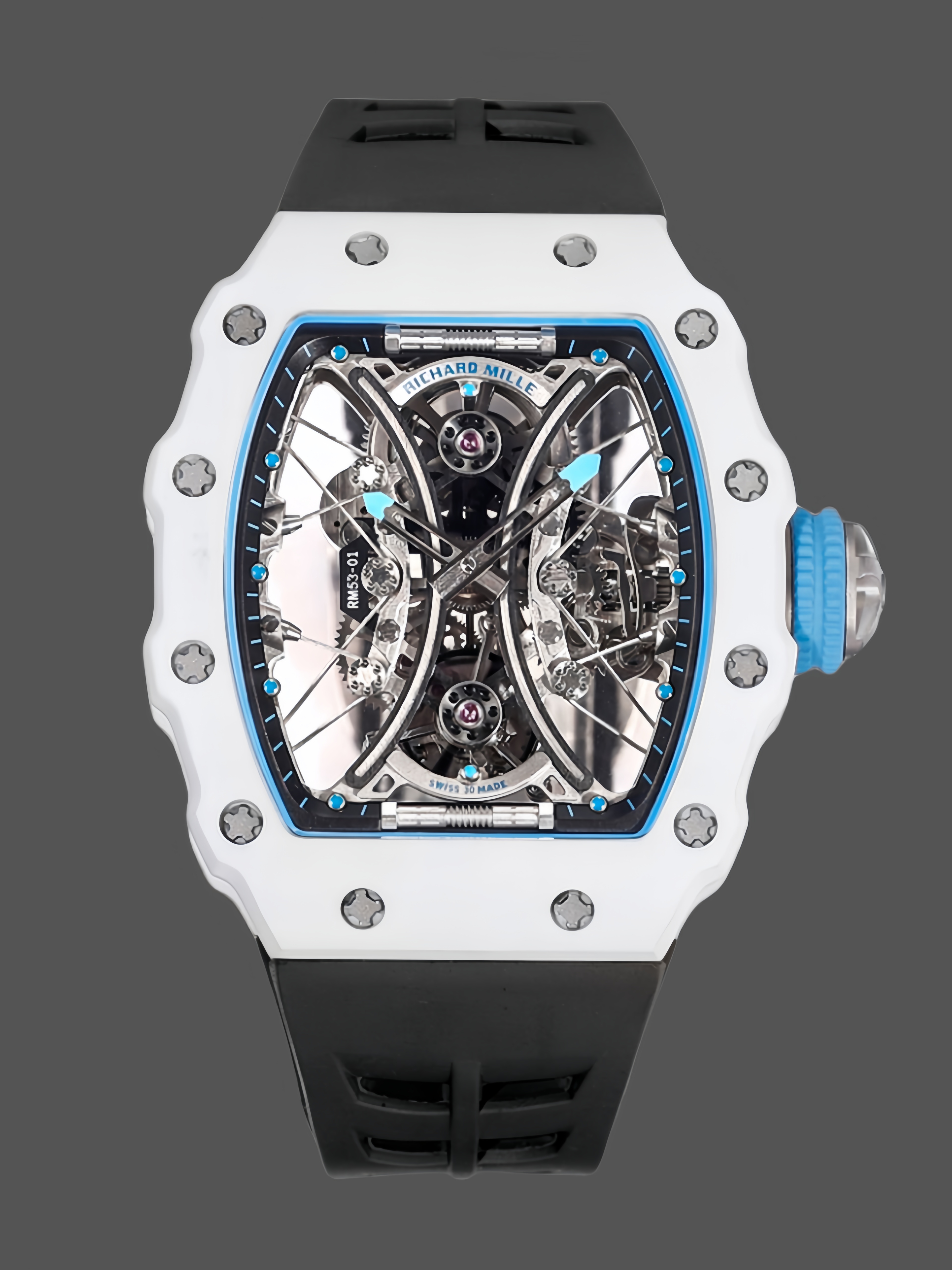 Richard Mille RM053-01 Pablo MacDonough Skeleton Dial Black Rubber Strap - QualitySwissReplica