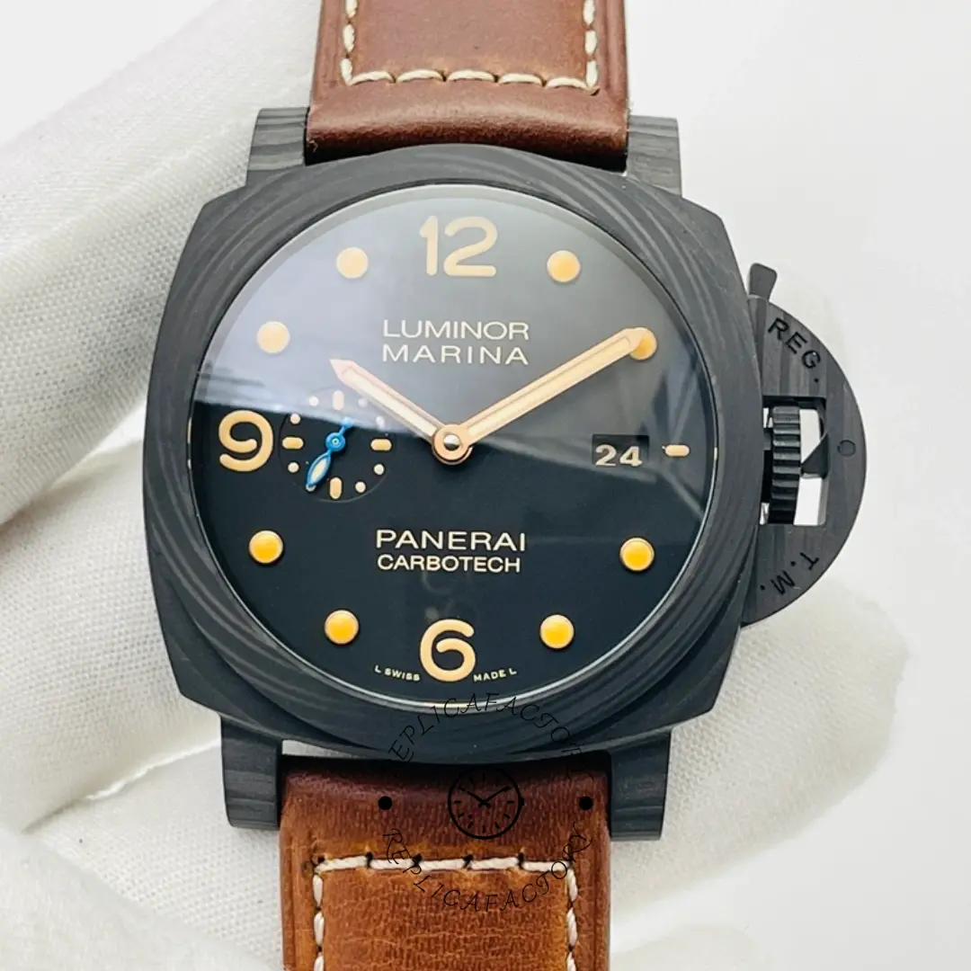 Panerai PAM00661 Luminor Marina 1950 44 Carbotech 1:1 Clone Brown Strap - QualitySwissReplica