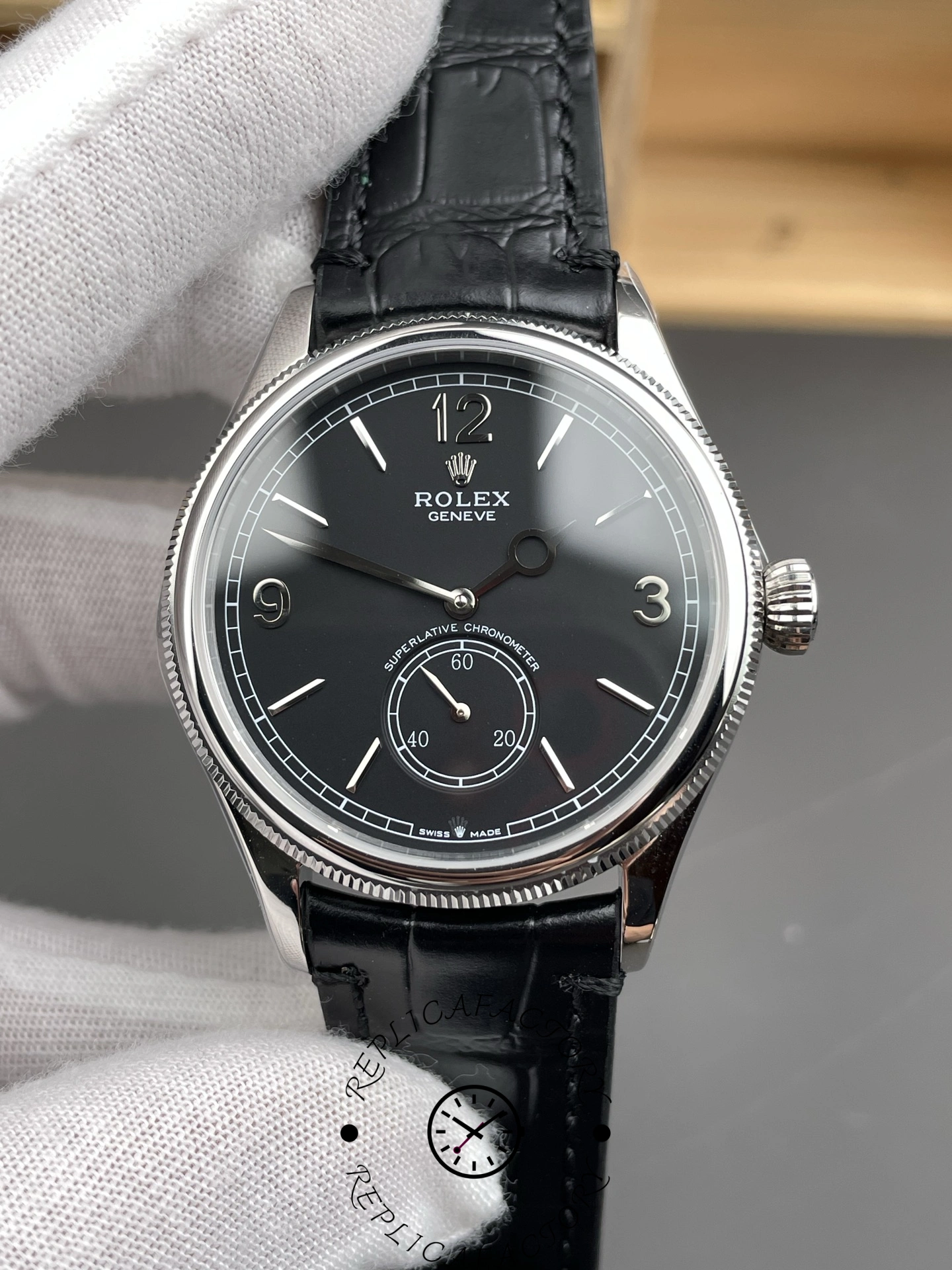 Rolex 1908 Black Dial 52509 0002 39 mm Replica Watch - QualitySwissReplica