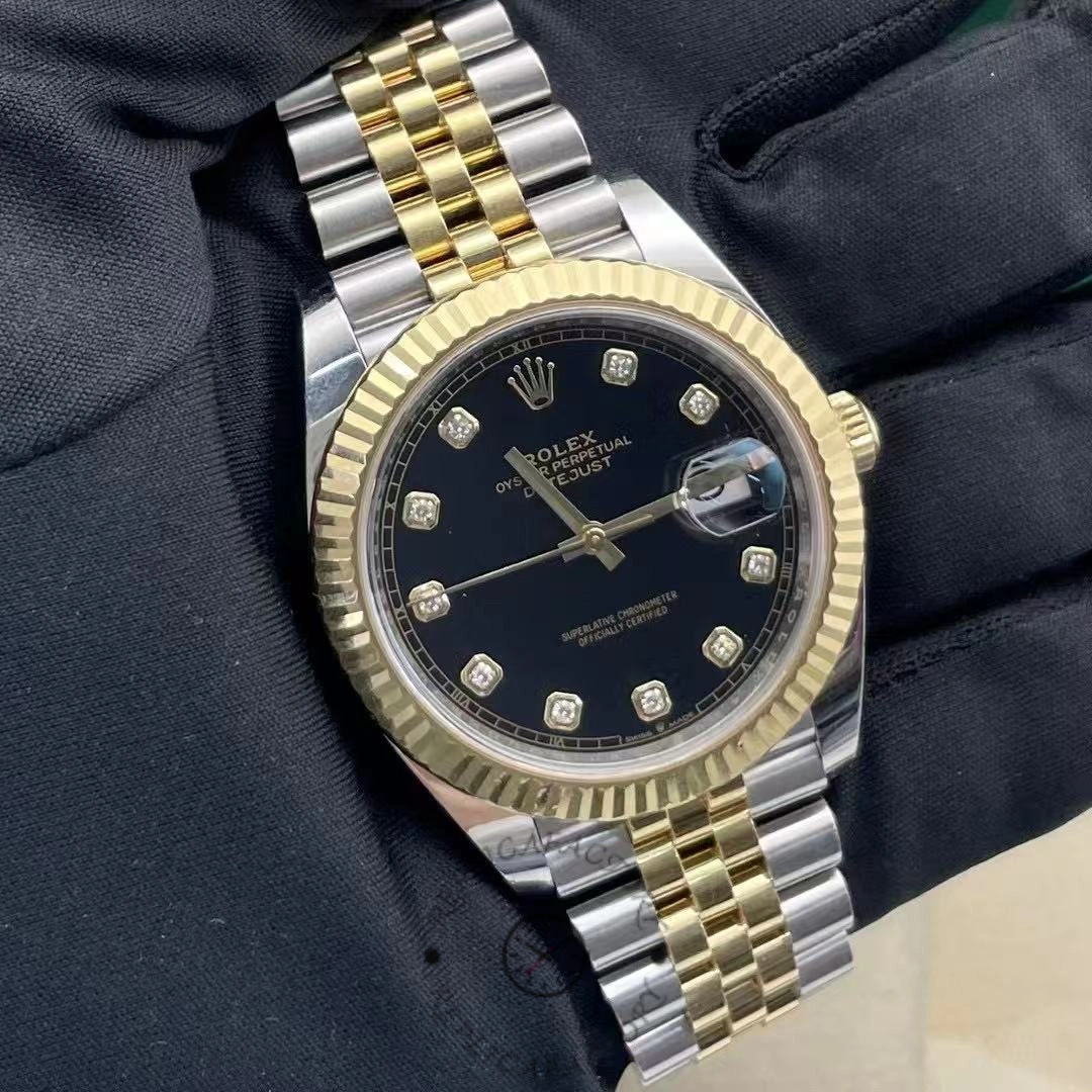 Rolex Datejust 126333 0006 Black Diamond Jubilee 41mm Men's Watch - QualitySwissReplica
