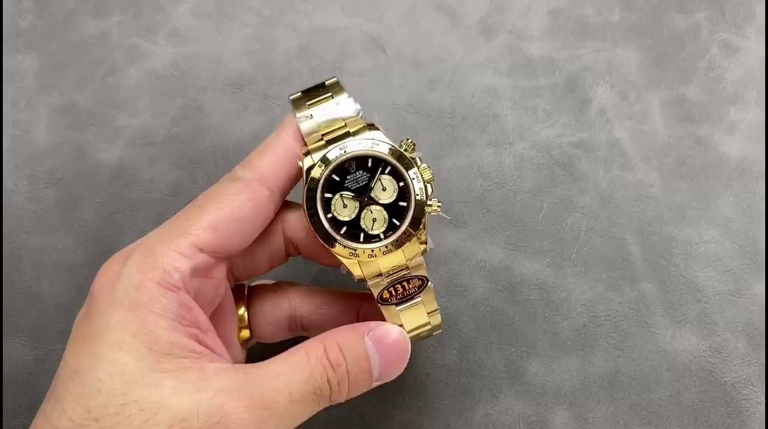 Rolex Daytona 116528 Yellow Gold Black Paul Newman Dial 40mm Mens Replica Watch - QualitySwissReplica