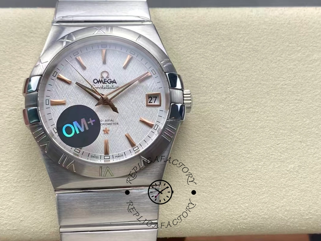 Omega Constellation Co-Axial 38mm 123.10.38.21.02.002 Men's Clone Watch - QualitySwissReplica