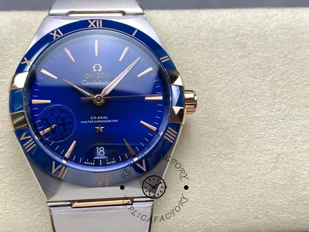Omega Constellation 131.23.41.21.03.001 1:1 Clone 41mm Blue Dial Two-Tone Watch - QualitySwissReplica