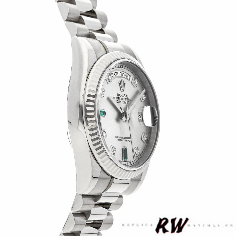 Rolex Day-Date 118239 Rhodium grey Dial 36mm Unisex Replica Watch - QualitySwissReplica