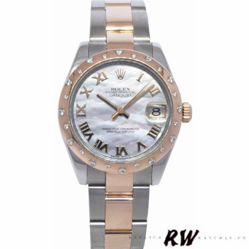 Rolex Datejust 178341 White Mother of Pearl Dial 31MM Lady Replica Watch - QualitySwissReplica