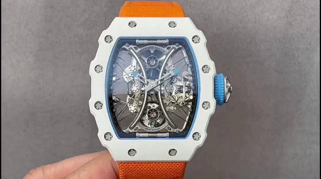 Richard Mille RM053-01 Pablo MacDonough Skeleton Dial Orange Fabric Strap - QualitySwissReplica
