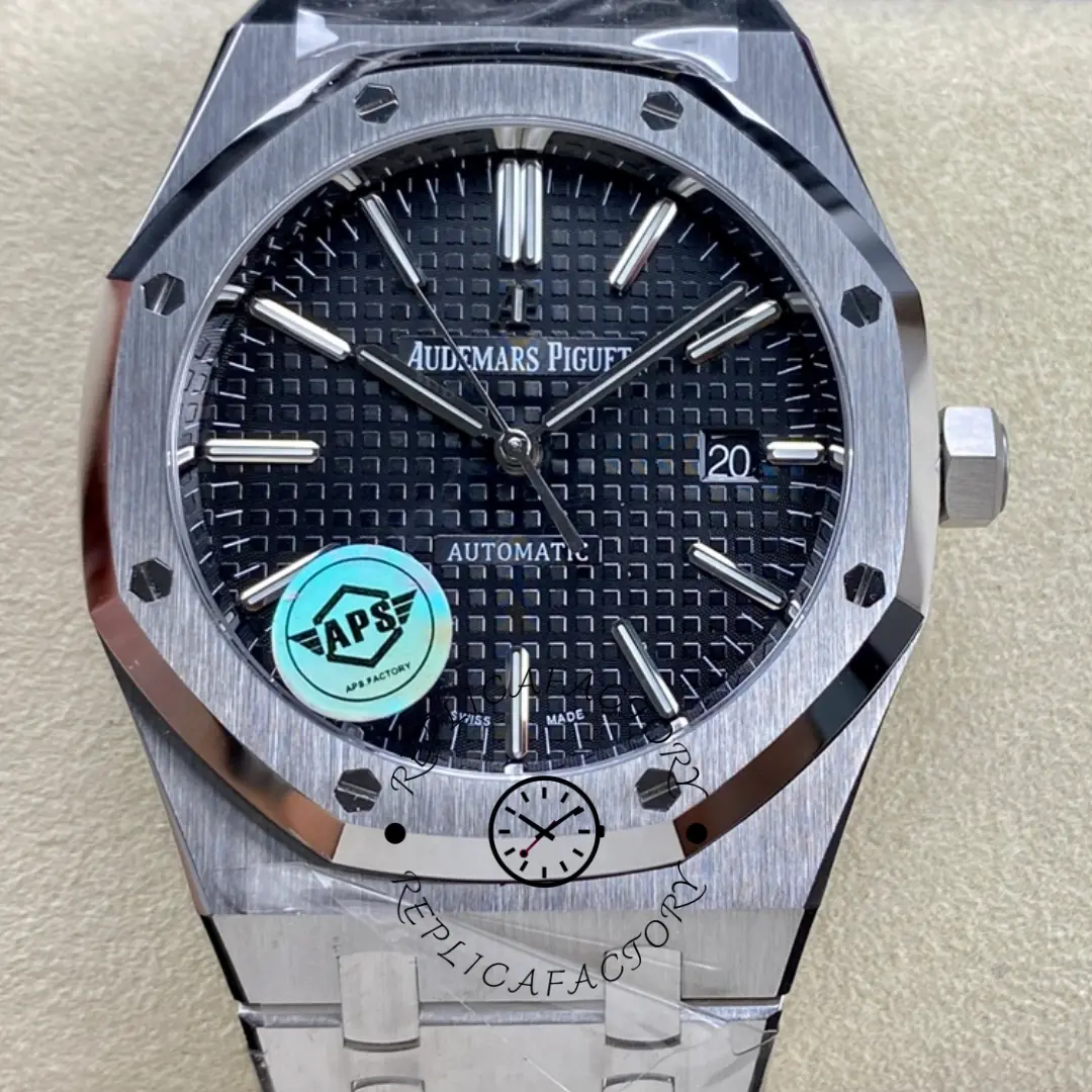 AP Royal Oak 41mm Black Dial 15400ST.OO.1220ST.01 Replica AP3126 Automatic - QualitySwissReplica