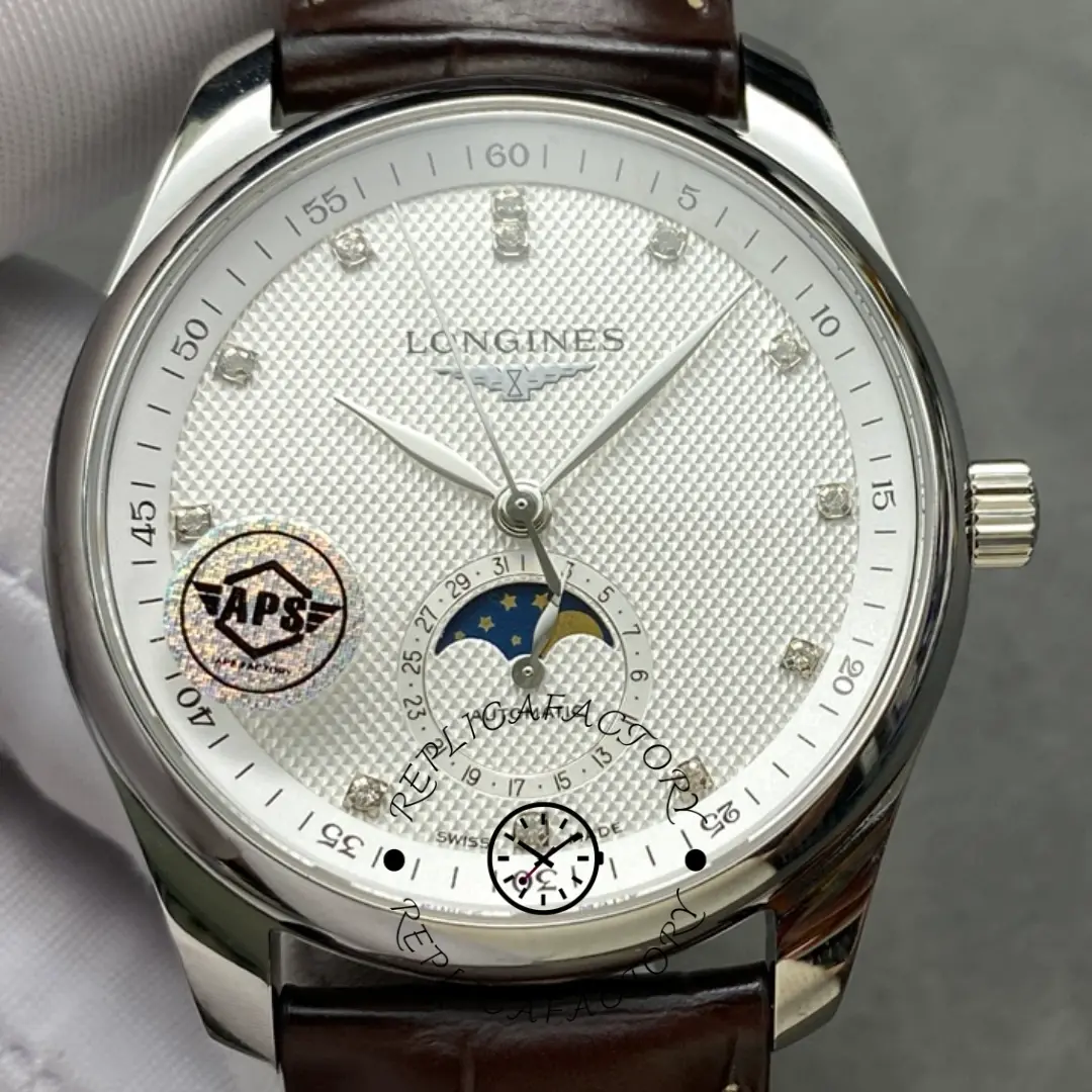 Longines Master Collection L2.909.4.77.3 Alligator 40 Replica Moonphase Watch - QualitySwissReplica