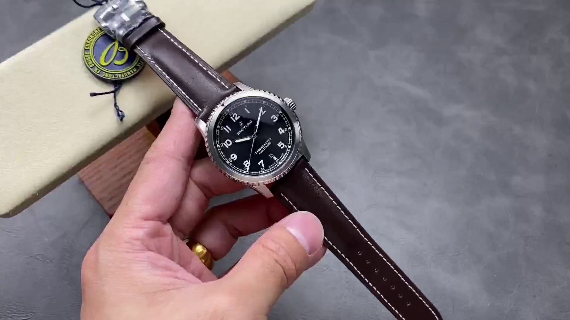Breitling Navitimer 8 Automatic 1:1 Clone A17314101B1X1 41mm Brown Calfskin Strap - QualitySwissReplica