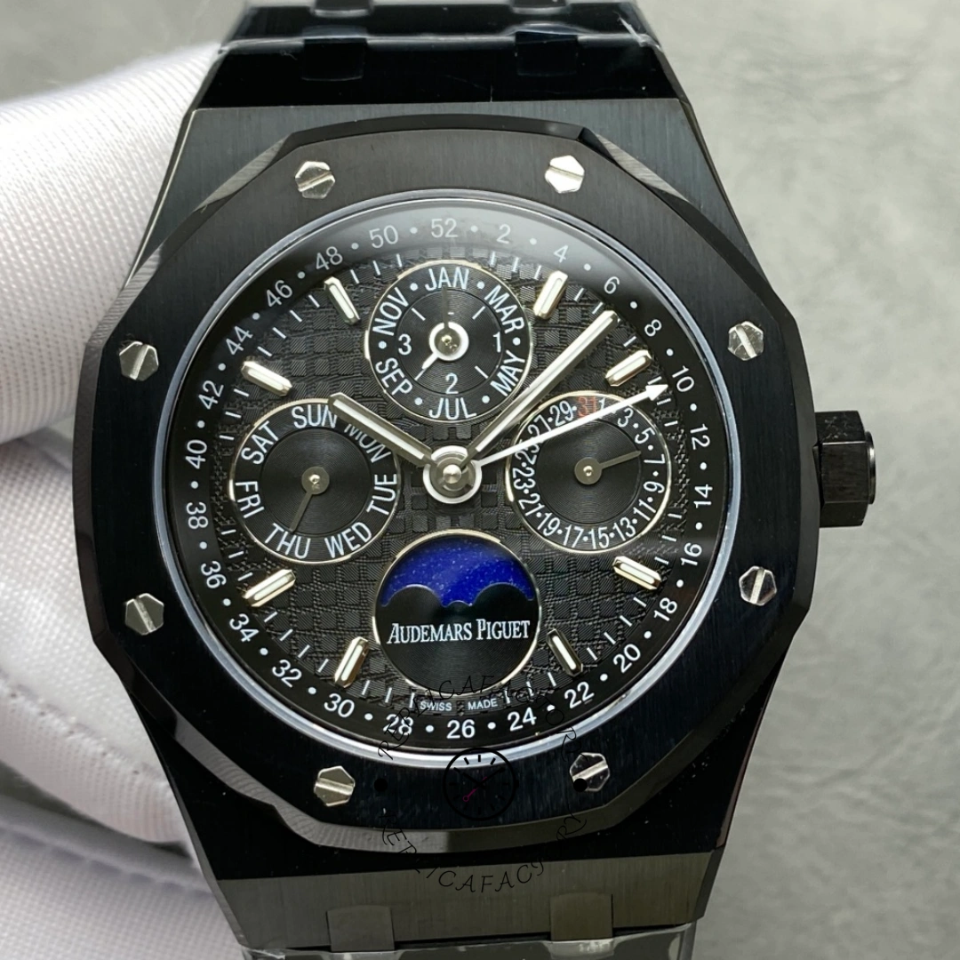 AP Royal Oak Perpetual Calendar 1:1 Clone 26579CE.OO.1225CE.01 Black Ceramic - QualitySwissReplica