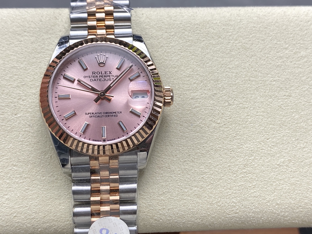 Rolex Lady Datejust 31 Two-Tone Fluted Rose Jubilee 279171 0023 - QualitySwissReplica