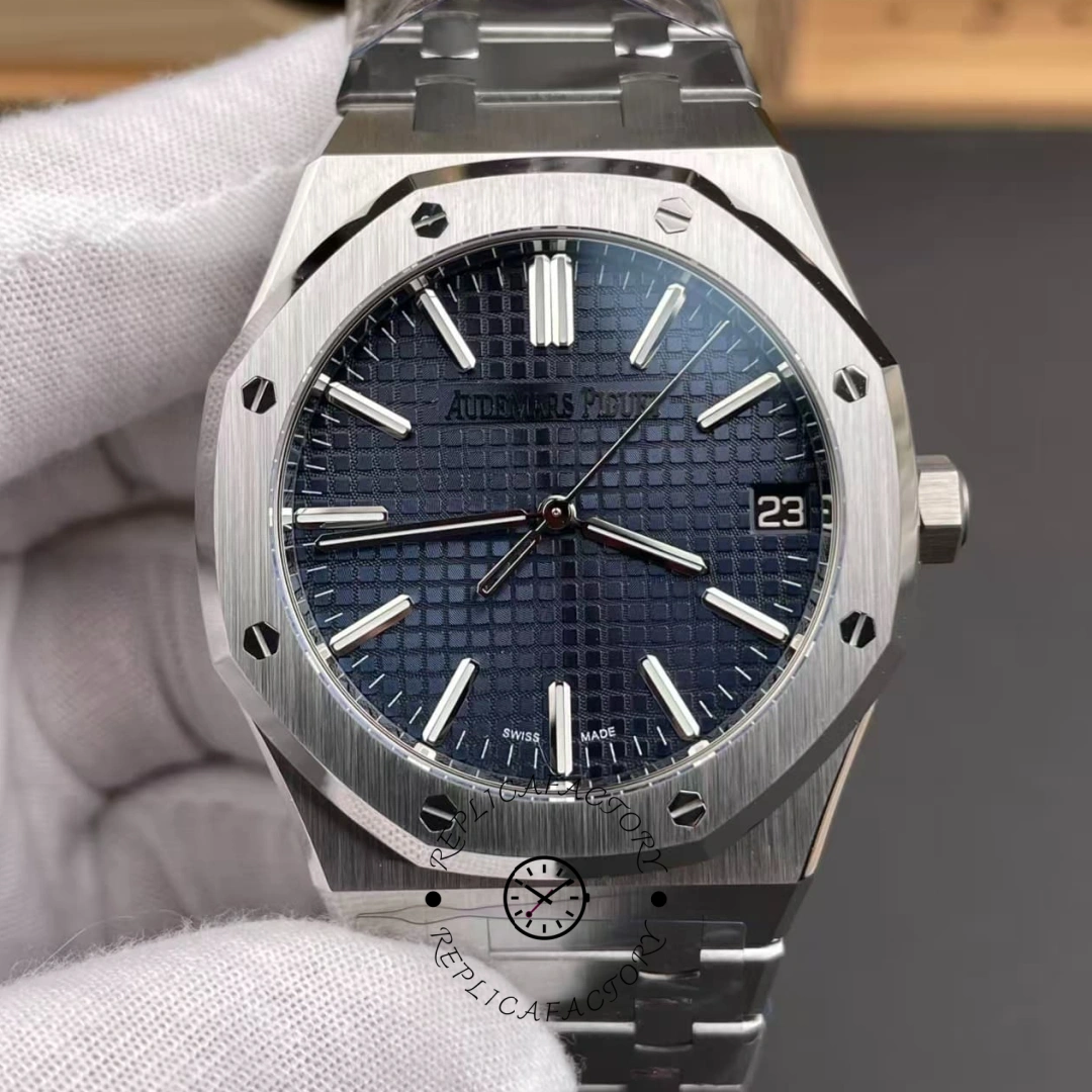 Replica AP Royal Oak Selfwinding 15510ST.OO.1320ST.01 41mm Blue Dial - QualitySwissReplica