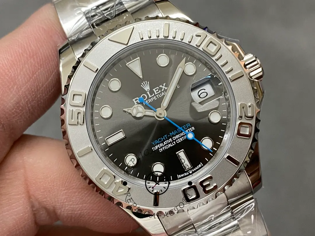 Rolex Yacht-Master 37 Automatic Slate Grey Dial Platinum Bezel Steel M268622 0002 Women's Watch - QualitySwissReplica