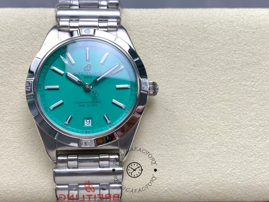 Breitling Chronomat Automatic 36mm Turquoise Dial A103801A1L1A1 Replica - QualitySwissReplica