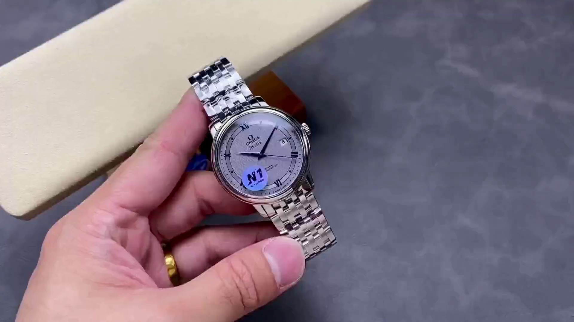 Omega De Ville Prestige Automatic 424.10.40.20.06.002 Grey Dial Clone - QualitySwissReplica