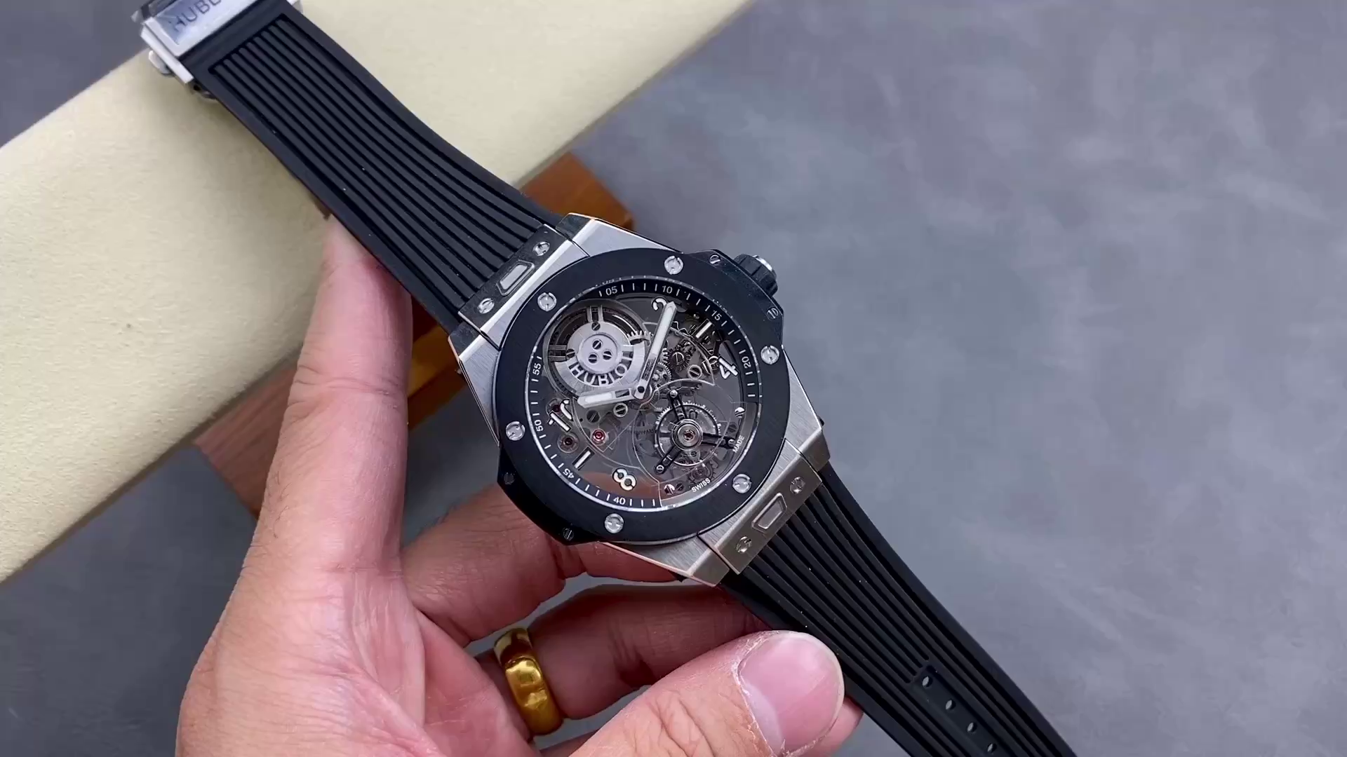 Hublot Big Bang Tourbillon 45mm Black Magic Replica Watch - QualitySwissReplica