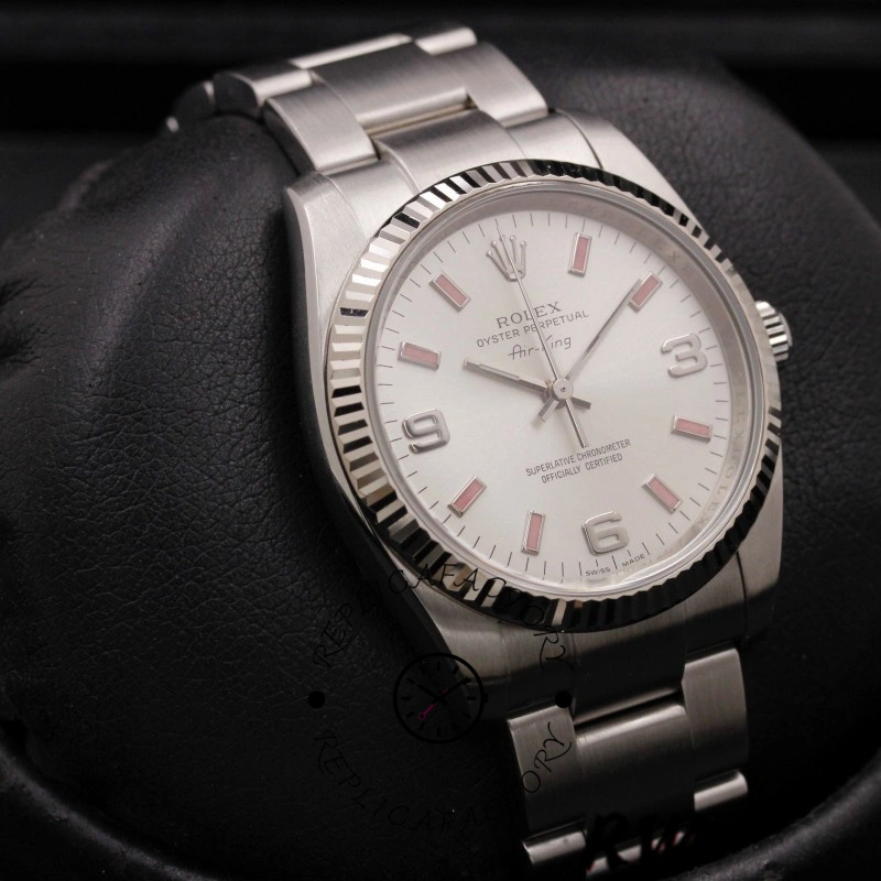 Rolex Oyster Perpetual Air-King 114234 Automatic Silver Dial 34mm Unisex replica watch - QualitySwissReplica