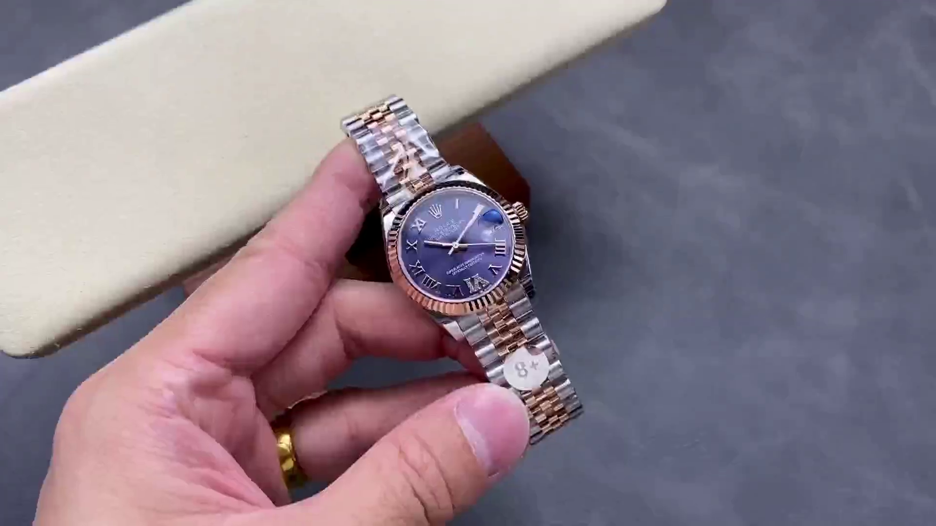 Rolex Datejust 31 Aubergine Pave Roman Dial M278271 0020 Women's Watch - QualitySwissReplica