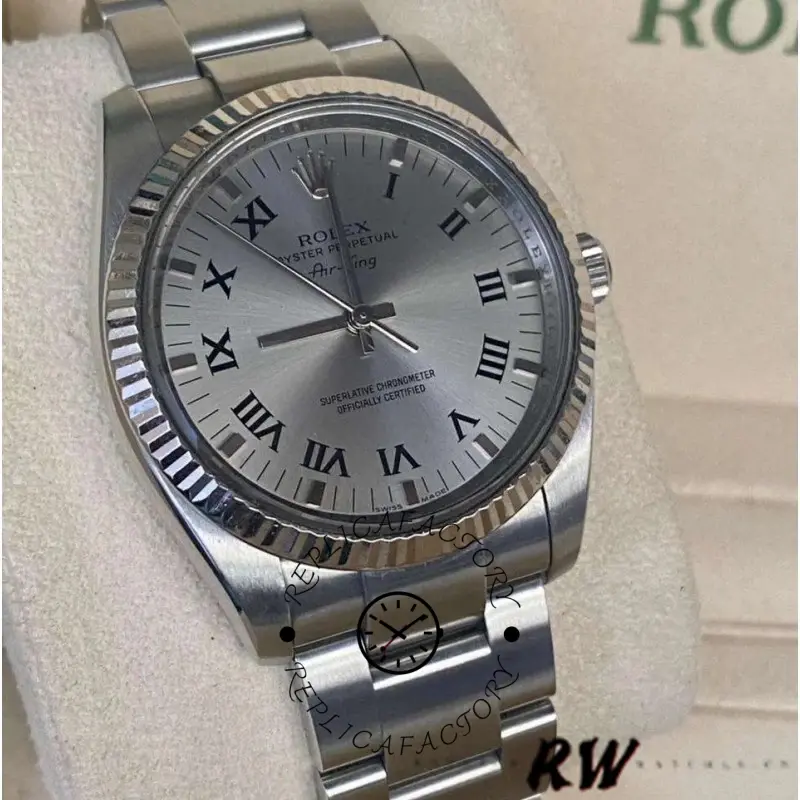 Rolex Oyster Perpetual Air-King 114234 Silver Dial 34mm Unisex replica watch - QualitySwissReplica