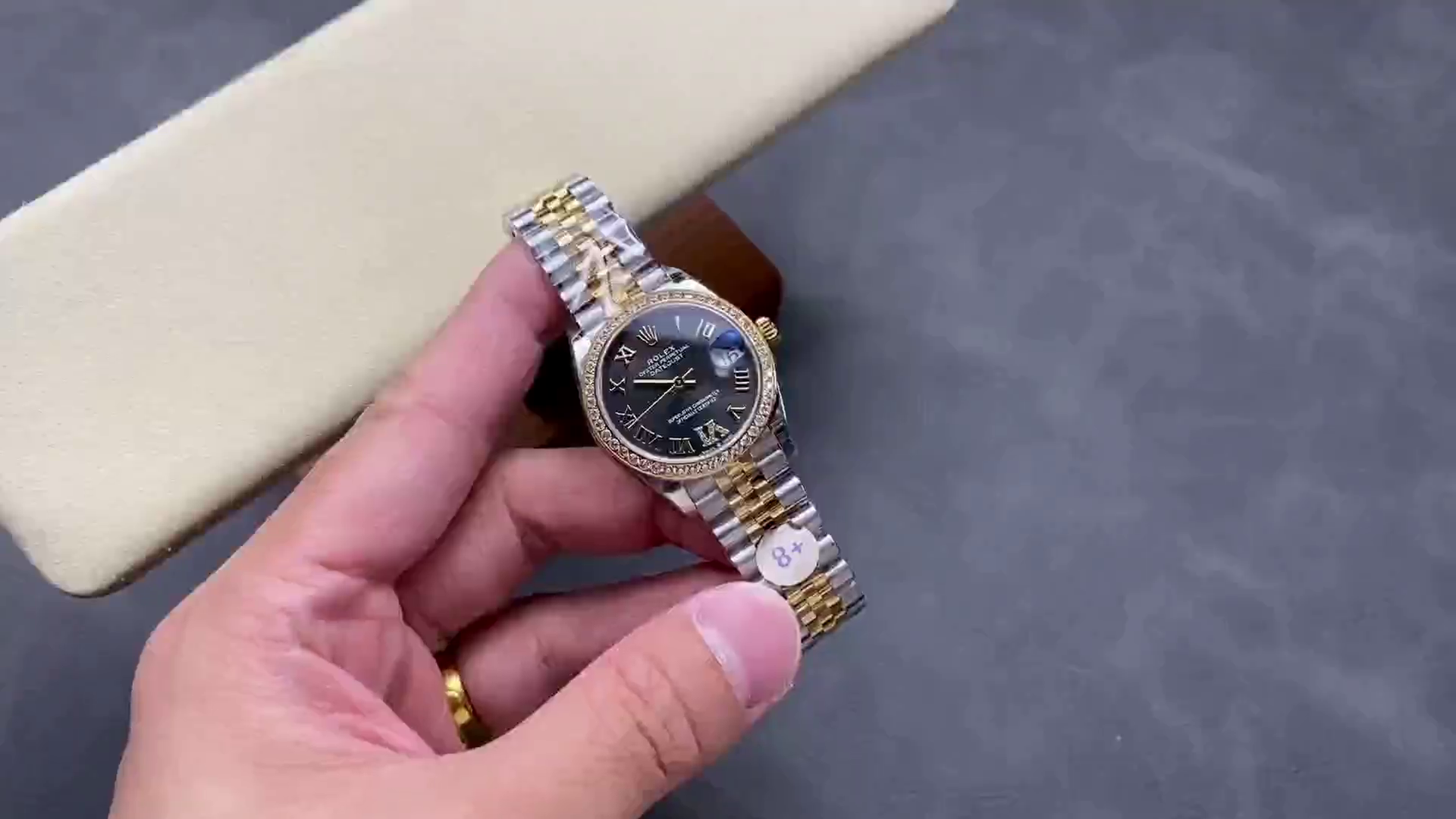Rolex Datejust 31mm Stainless Steel and Yellow Gold 278383RBR 0018 Grey VI Roman Jubilee - QualitySwissReplica