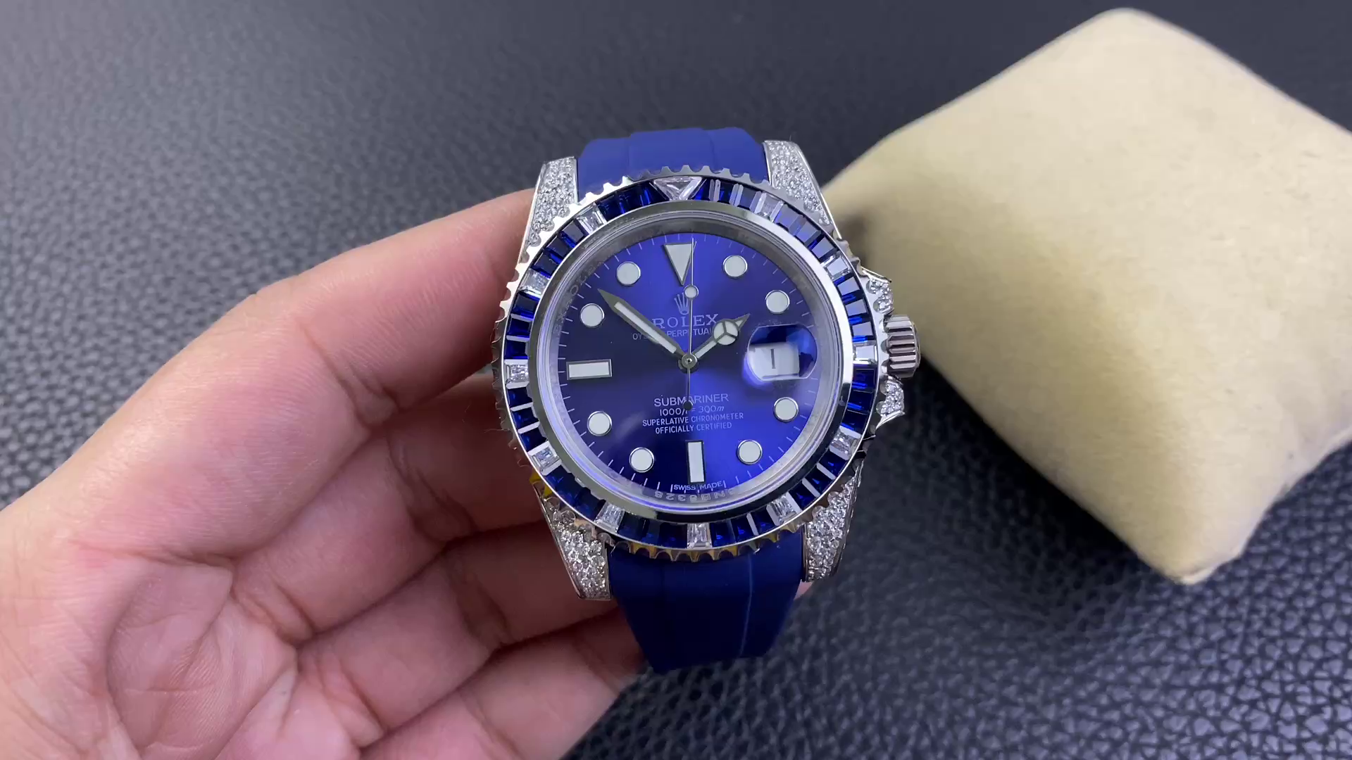 Rolex Submariner 116610 Diamond Case Blue Dial 40MM Men's Watch - QualitySwissReplica
