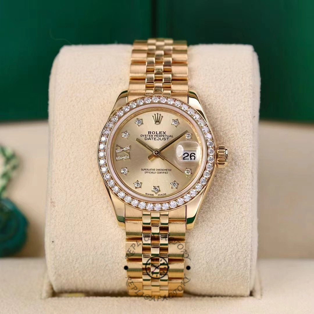 Rolex Datejust 28 Solid 18K Yellow Gold 279138RBR 0006 Women's Watch - QualitySwissReplica