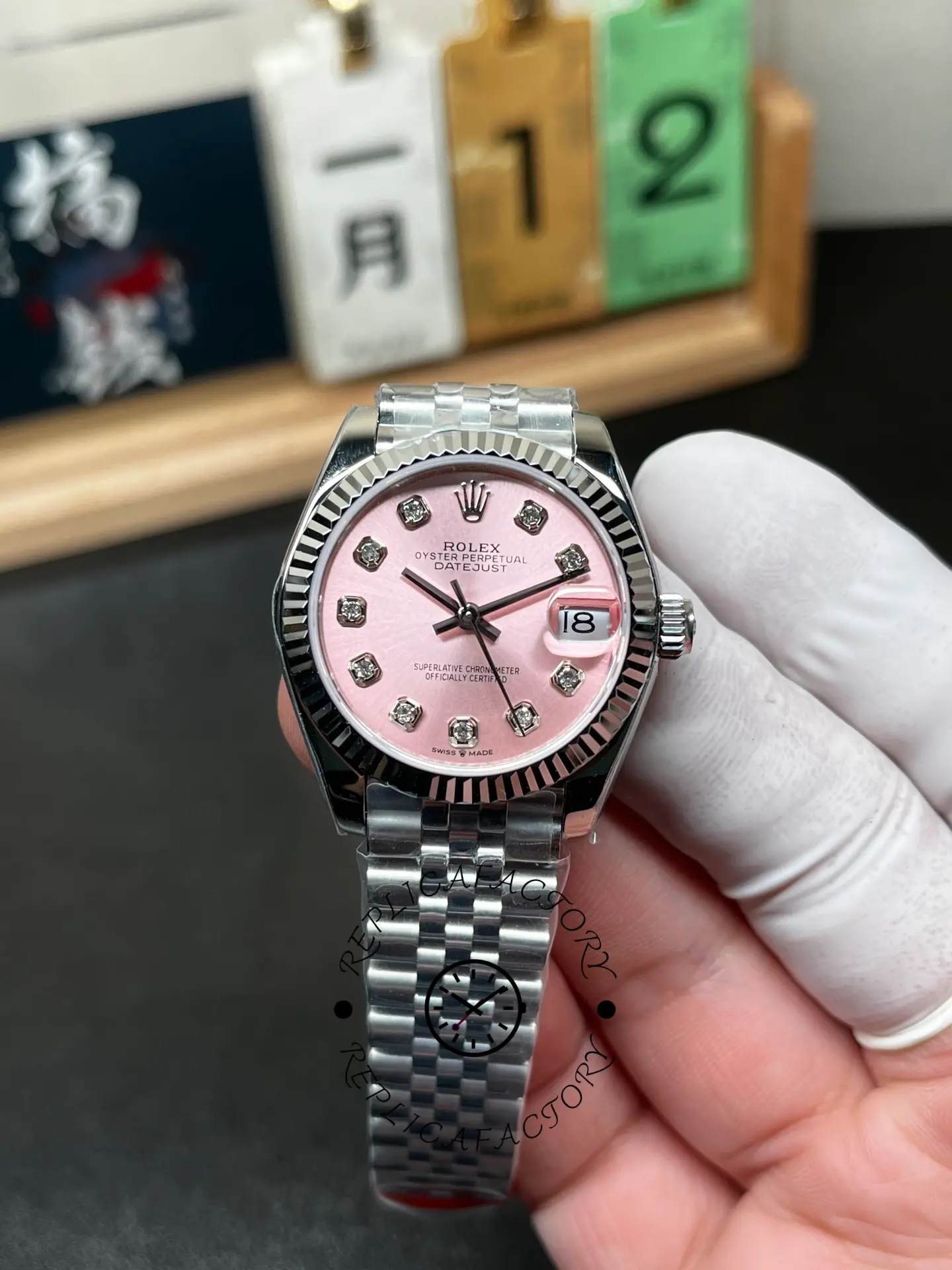 Rolex Datejust 31 Pink Dial Diamonds Jubilee 278274 0032 Women's Watch - QualitySwissReplica