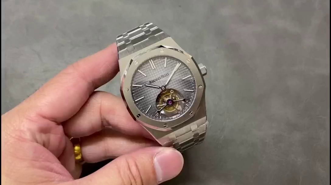 AP Royal Oak 26510PT.OO.1220PT.01 Replica Tourbillon Extra-Thin 41 Gray Dial - QualitySwissReplica