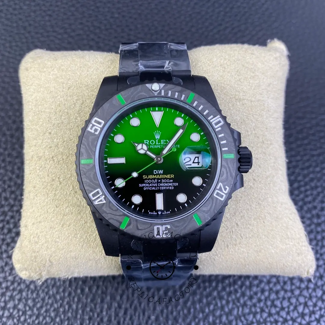 Rolex Submariner 116610LV PVD-DLC Stainless Steel Carbon Fiber Bezel Green Dial - QualitySwissReplica