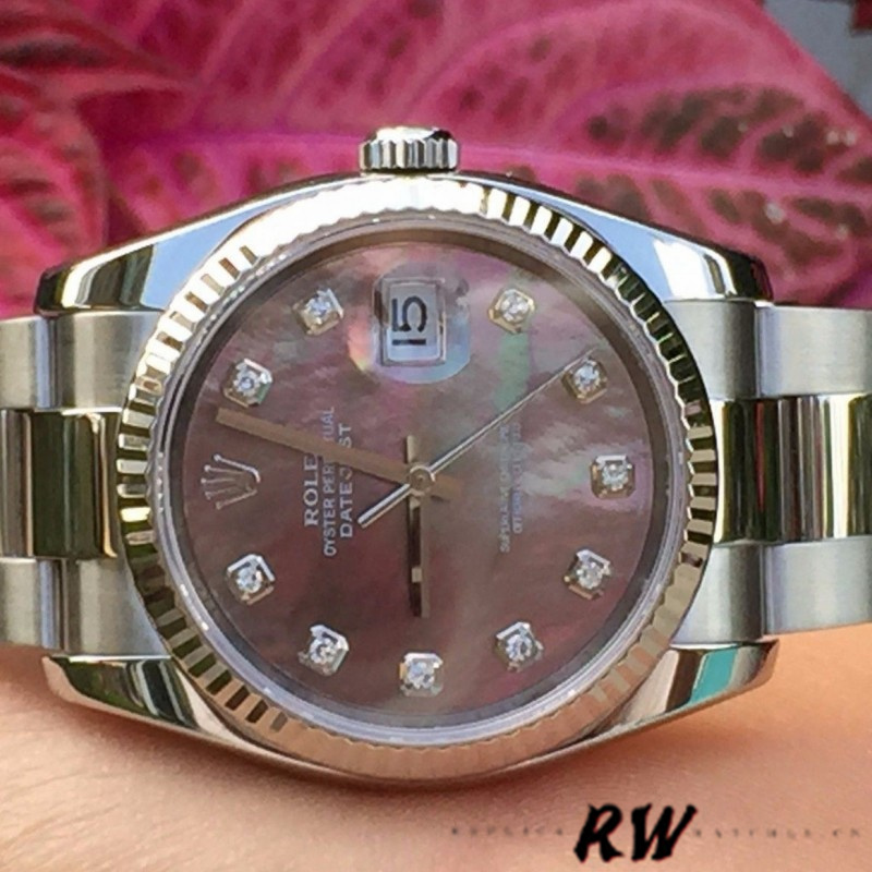 Rolex Datejust 116234 Black MOP Diamond Dial Automatic 36mm Unisex Replica Watch - QualitySwissReplica