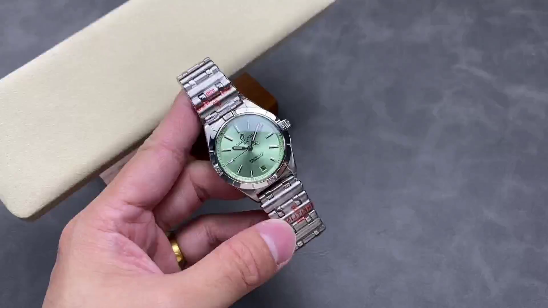 Breitling Chronomat Automatic 36mm Mint Green A10380101L1A1 Replica - QualitySwissReplica
