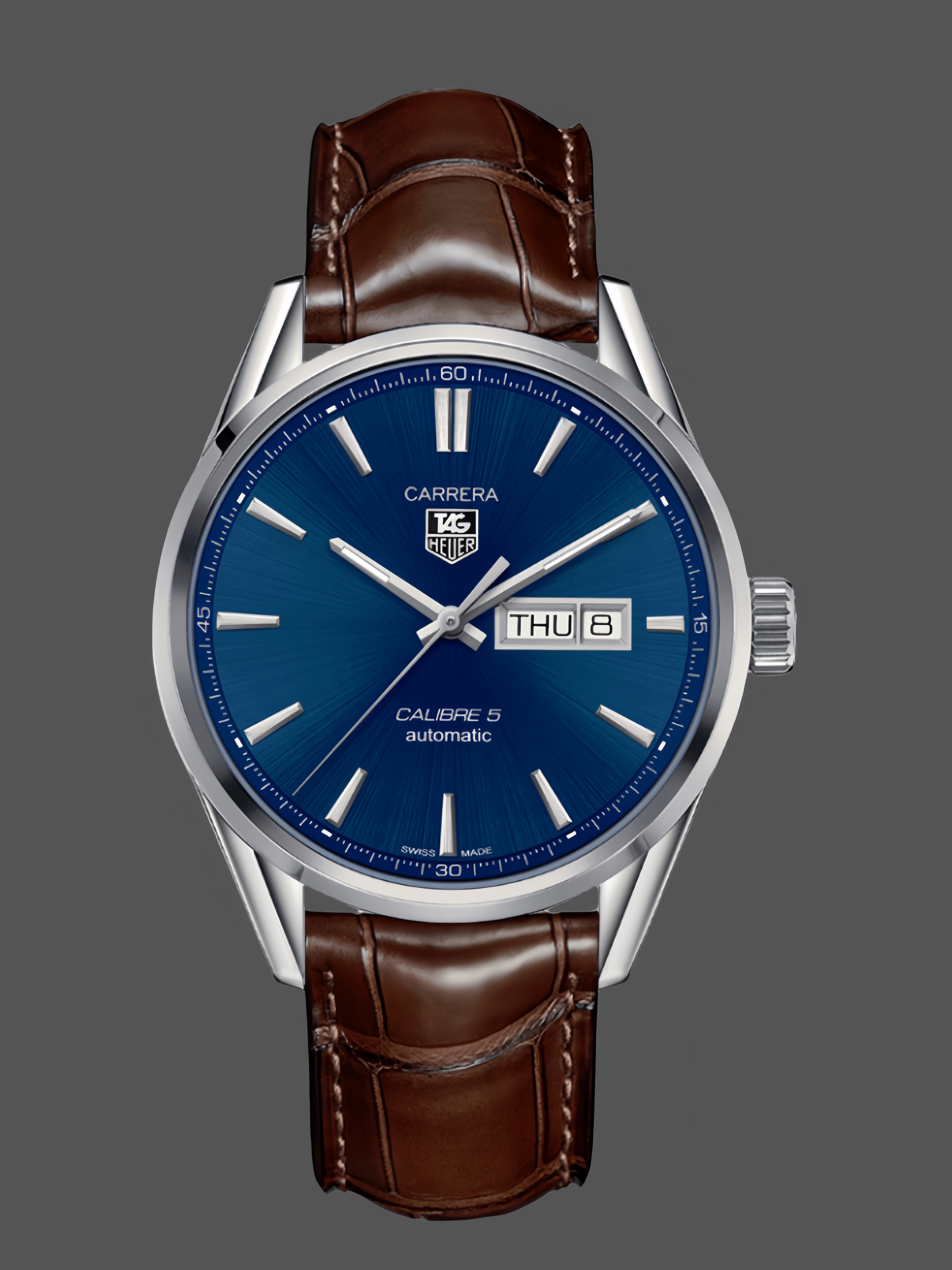 TAG Heuer Carrera Calibre 5 Day Date Blue Dial WAR201E.FC6291 - QualitySwissReplica