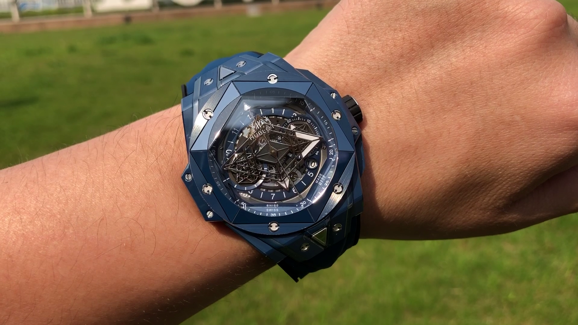 Hublot Big Bang Replica UNICO Sang Bleu 45 Blue Ceramic 418.EX.5107.RX.MXM21 - QualitySwissReplica