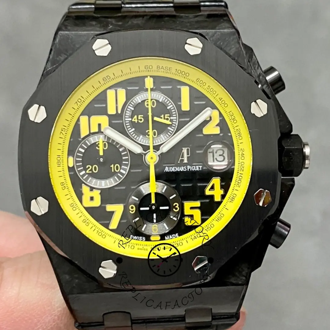 Luxury Replica AP Royal Oak Offshore 42 BumbleBee 26176FO.OO.D101CR.03 Leather Strap - QualitySwissReplica