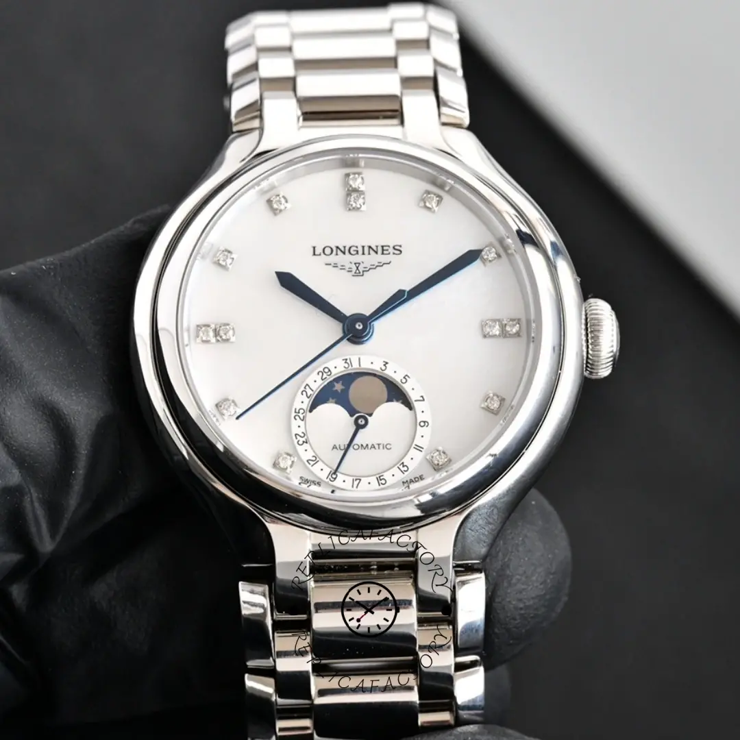 Longines L8.126.4.87.6 PrimaLuna Replica 34mm Automatic Moonphase MOP - QualitySwissReplica