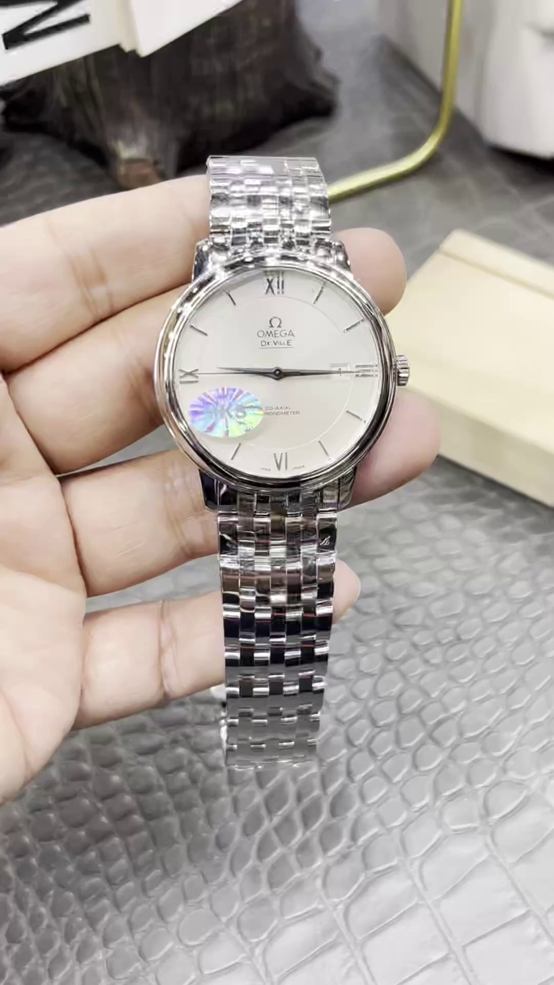 Omega De Ville Prestige Automatic Silver Dial 424.10.40.20.02.003 Clone - QualitySwissReplica