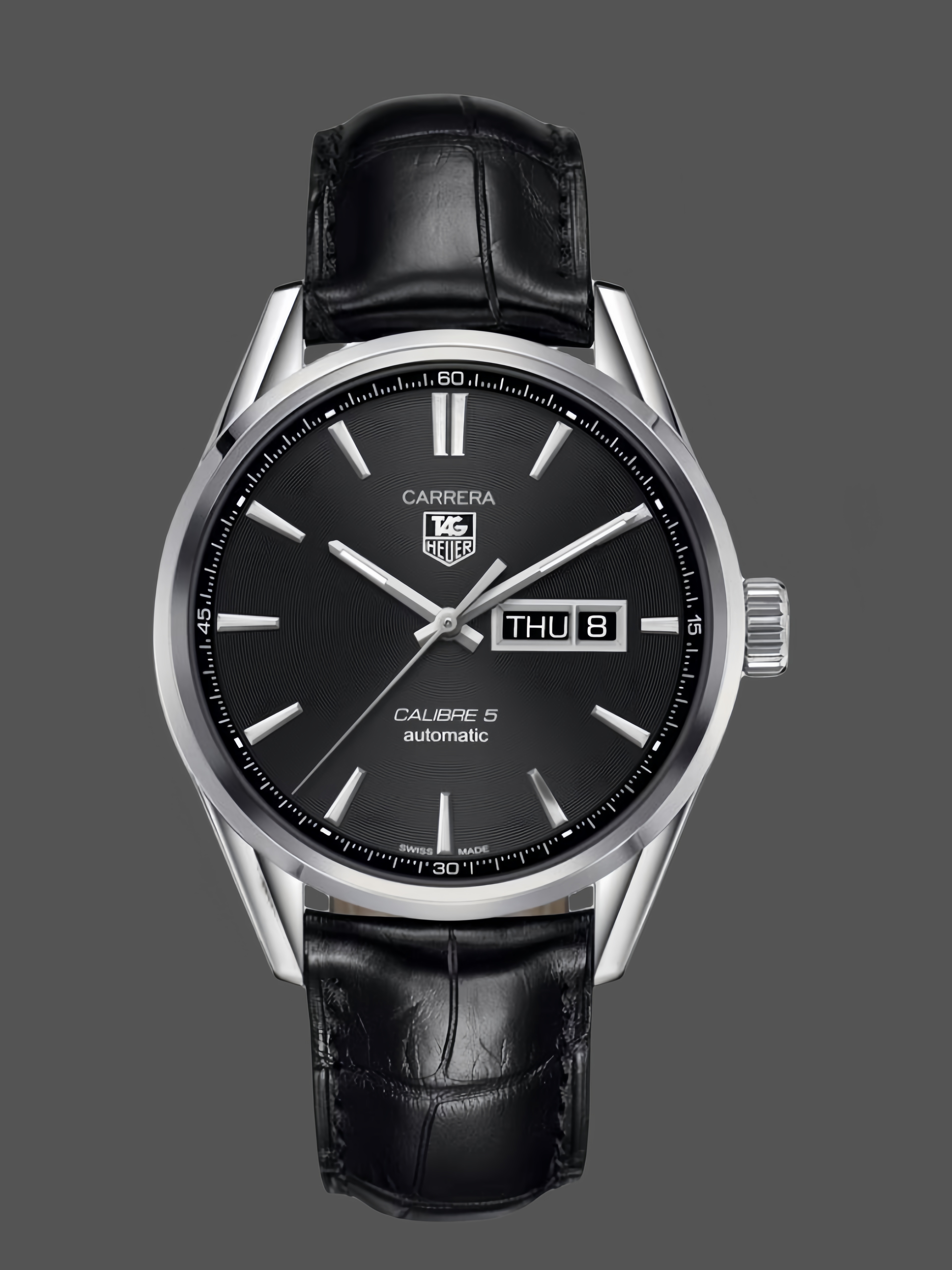 Tag Heuer Carrera Calibre 5 Steel & Leather WAR201A.FC6266 - QualitySwissReplica