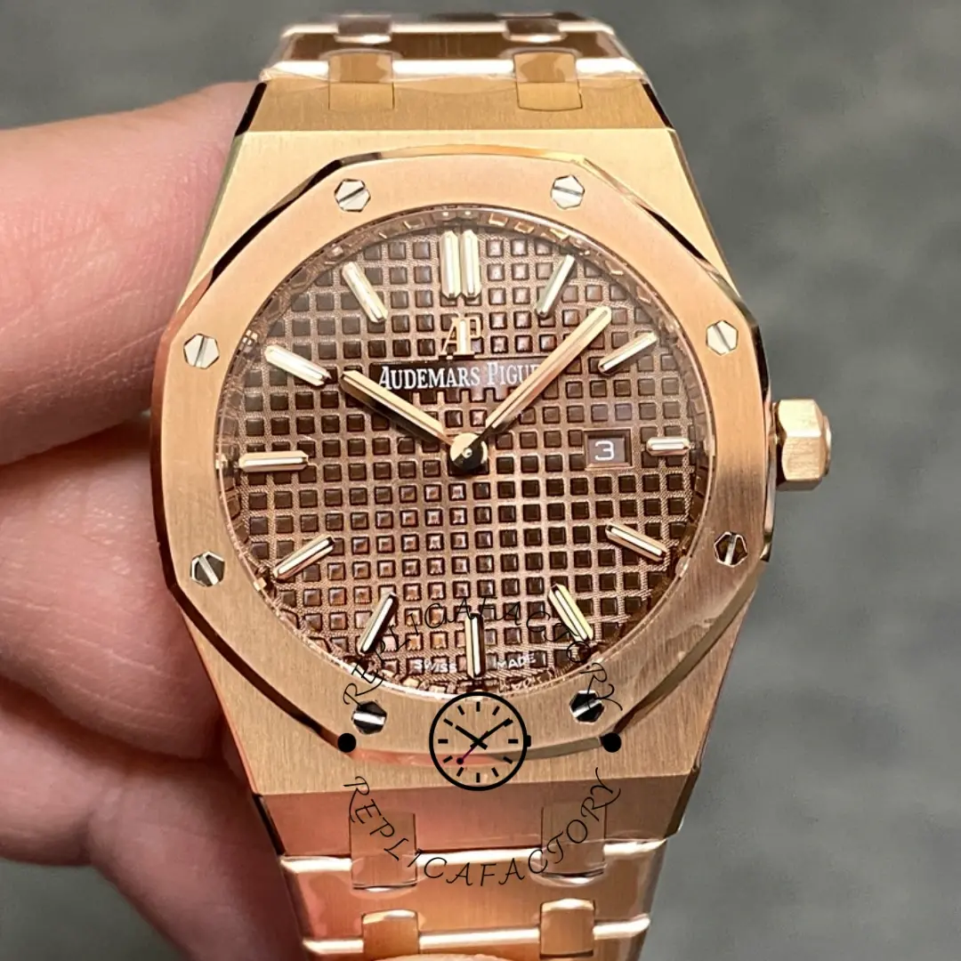 AP Royal Oak Quartz 33 Brown 67650OR.OO.1261OR.01 Replica Women's Watch - QualitySwissReplica