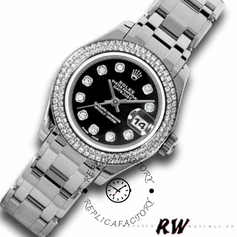 Rolex Masterpiece Pearlmaster 80339 Diamant Bezel 29MM Lady Replica Watch - QualitySwissReplica