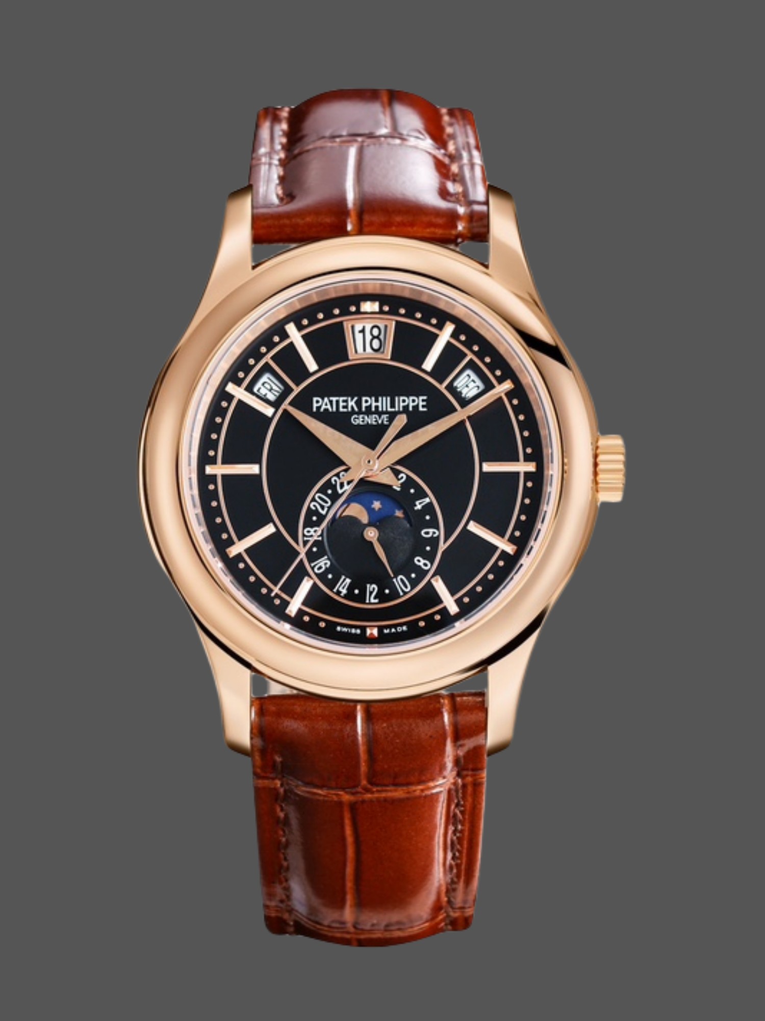 Replica Patek Philippe Complications Rose Gold 5205R 011 40mm Mens Watch - QualitySwissReplica