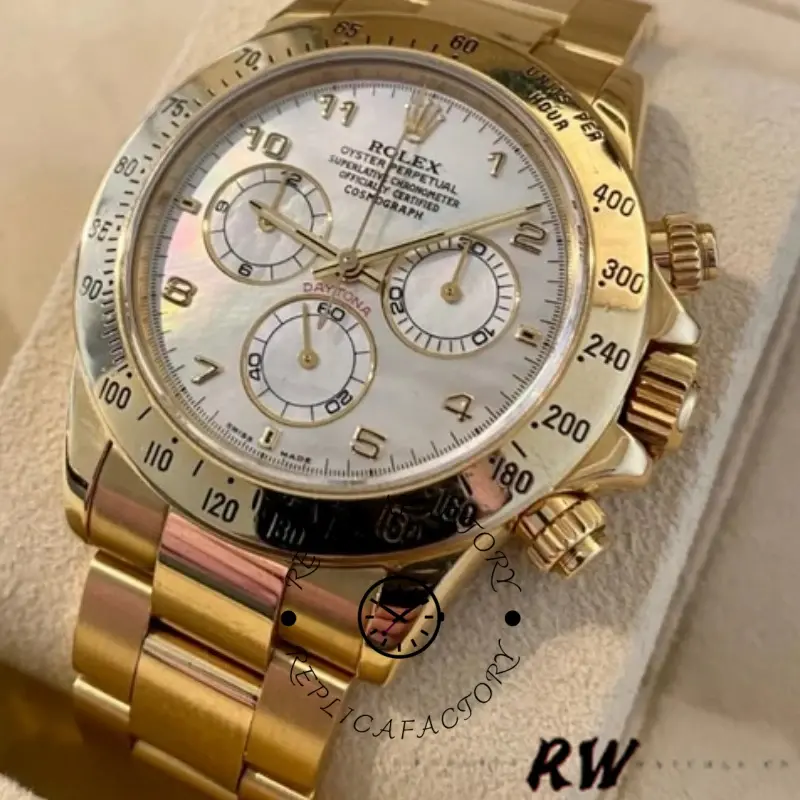 Rolex Daytona 116528 Mother of Pearl Dial 40mm Mens Replica Watch - QualitySwissReplica