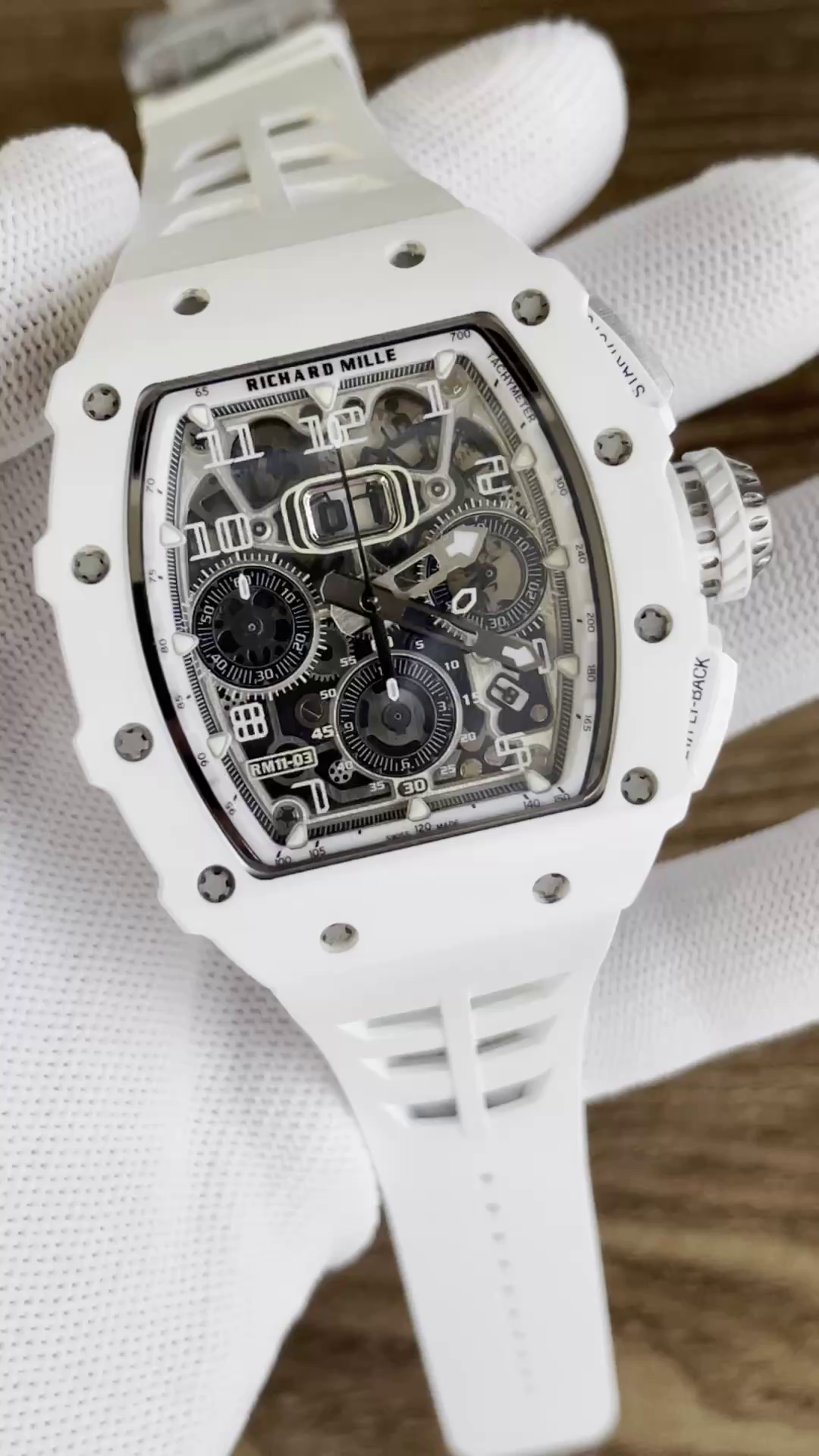 Richard Mille RM 11-03 Titanium Automatic Flyback Chronograph White - QualitySwissReplica
