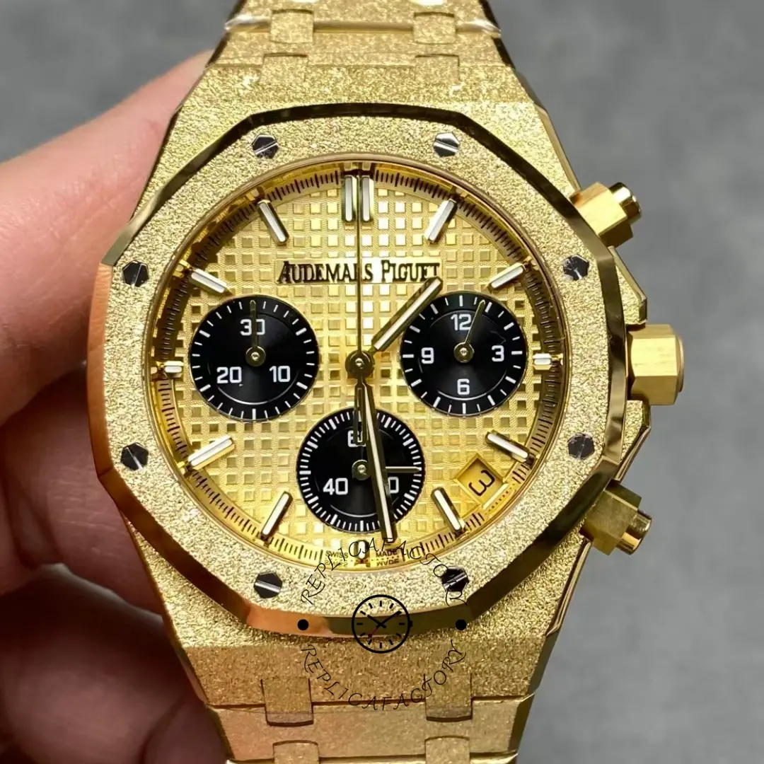 AP Royal Oak 26240BA.GG.1324BA.01 Special Edition 1:1 Clone Frosted Yellow Gold - QualitySwissReplica