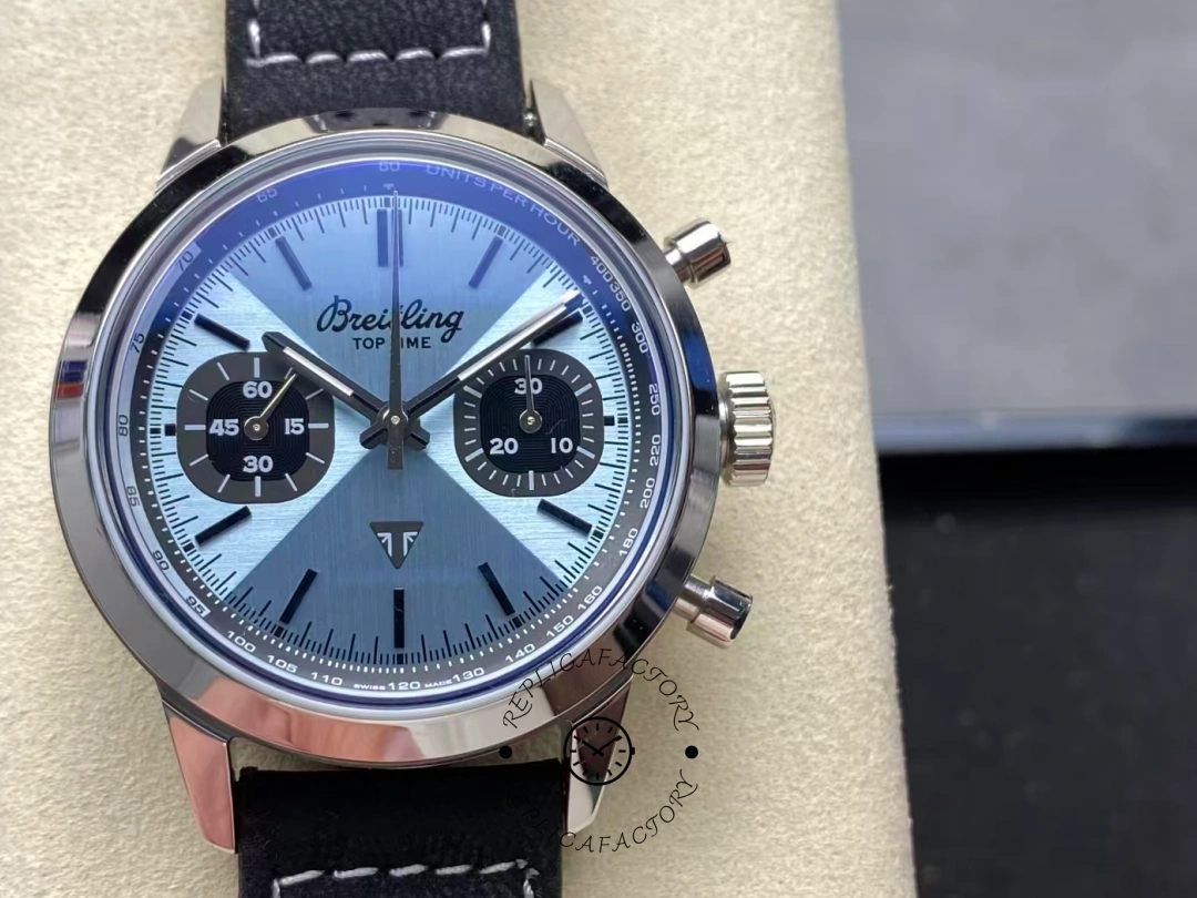 Breitling Top Time B01 Triumph Ice-Blue Dial 41mm AB017641C1X1 1:1 Clone Watch - QualitySwissReplica