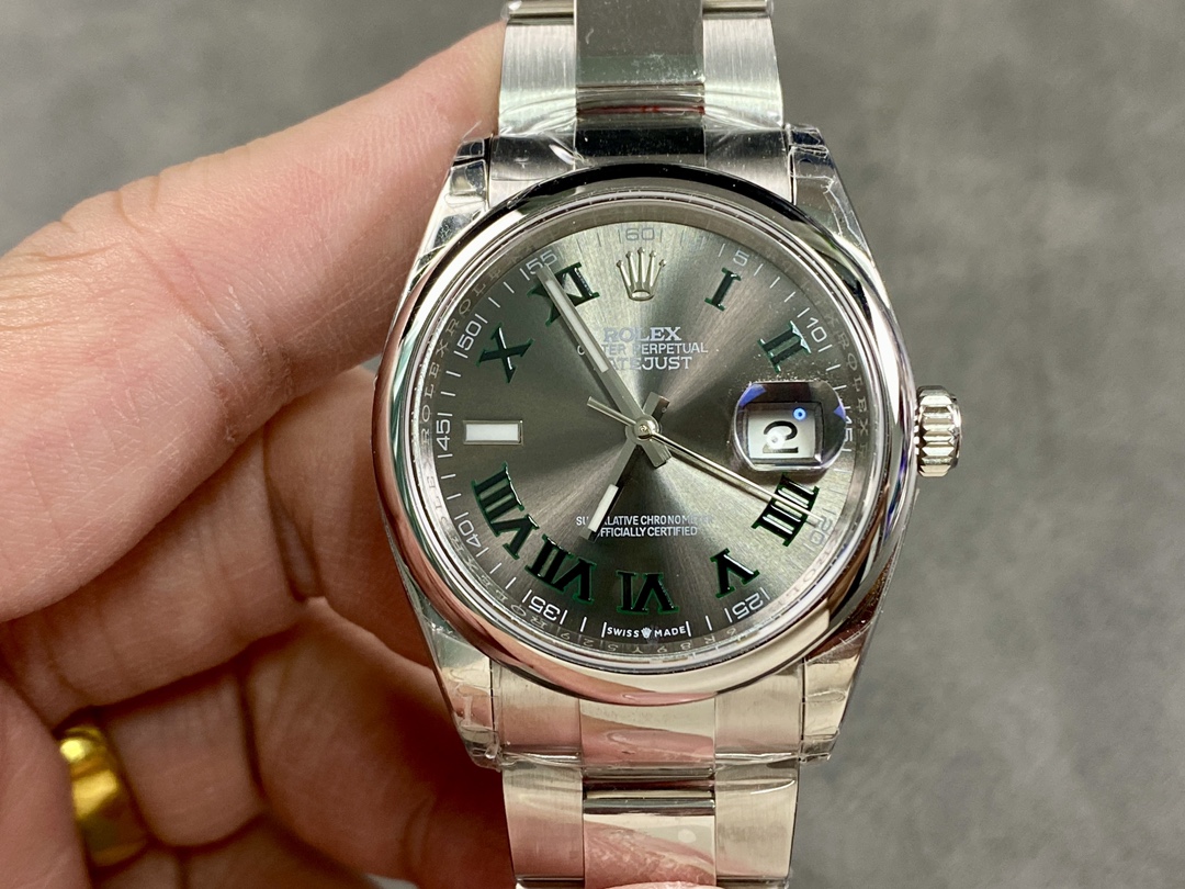 Rolex Datejust 126200 Stainless Steel Grey Wimbledon dial 36MM Unisex Replica Watch - QualitySwissReplica