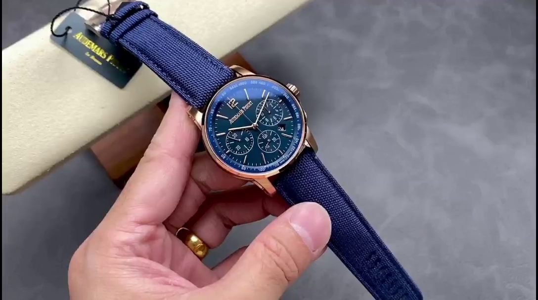 AP CODE 11.59 Replica Chronograph 26393OR.OO.A027KB.01 41MM Blue Strap - QualitySwissReplica